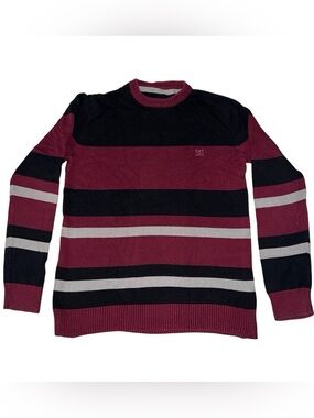 DC Shoes striped crewneck sweater.